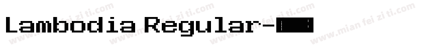 Lambodia Regular字体转换